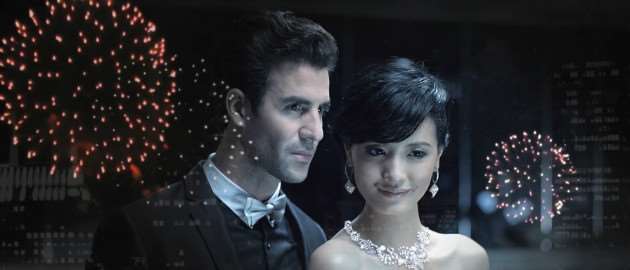 一天情侣憧憬着未来到啊建筑楼宇办公的开公司繁荣景象；